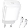 Chargeur Infinix XC06 1 Port Type-C Vers Type-C - Blanc 30W