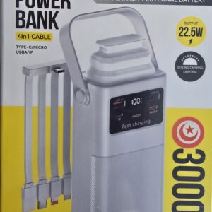 INKAX POWER BANK 30000 MAH 4IN1 CABLE 22.5W PD20W PBQ-70