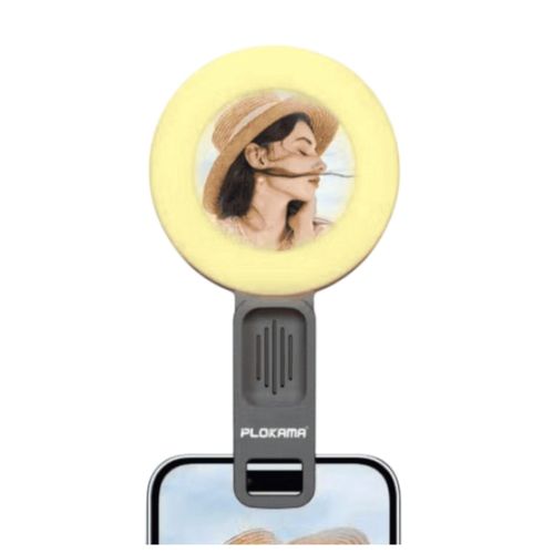 PLOKAMA LED Mini avec Mirror Clip Selfie Ring Light U20 – Image 3