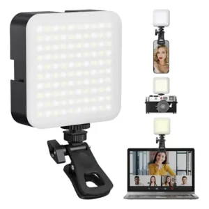 PLOKAMA LED Mini avec Mirror Clip Selfie Ring Light D60